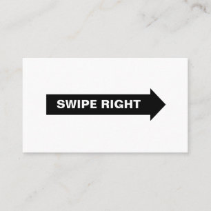 Real Life Swip Right Card Visitenkarte