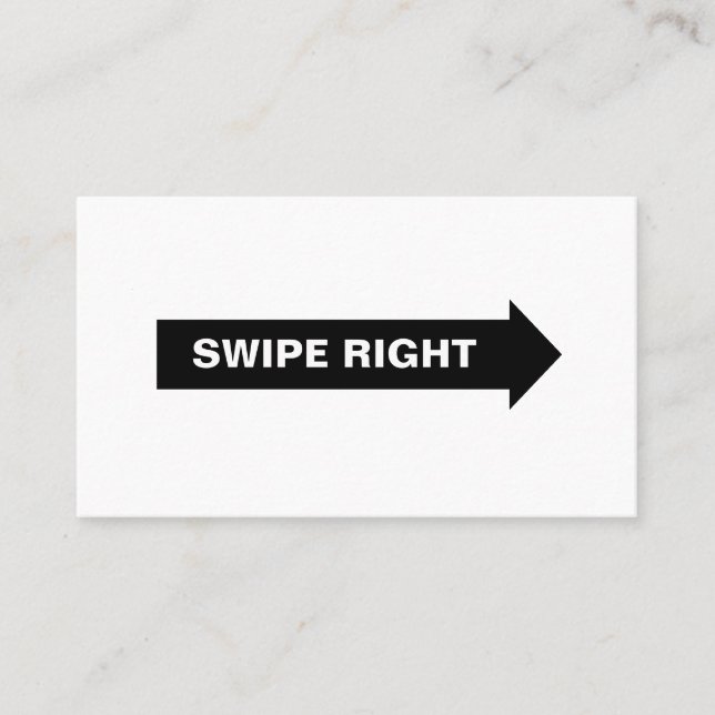Real Life Swip Right Card Visitenkarte (Vorderseite)