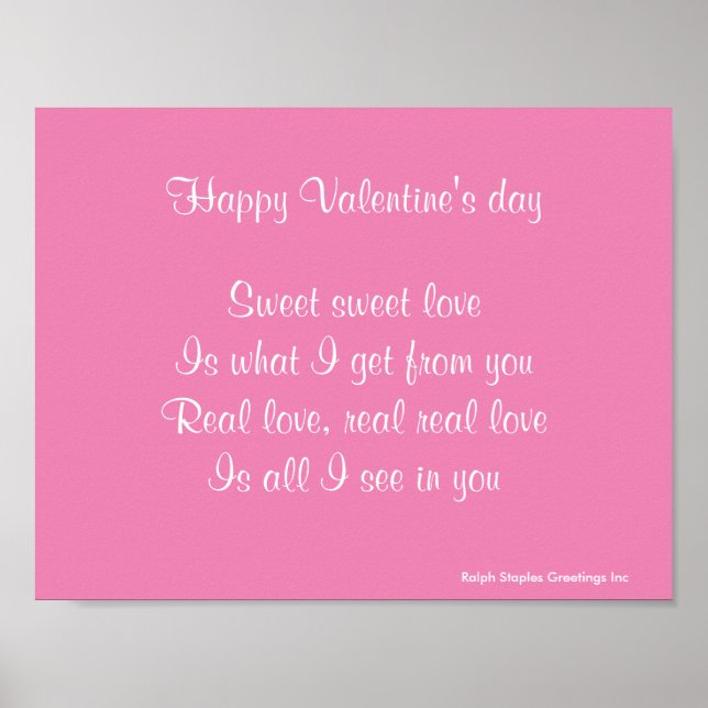Real love valentine's day poster (Vorne)