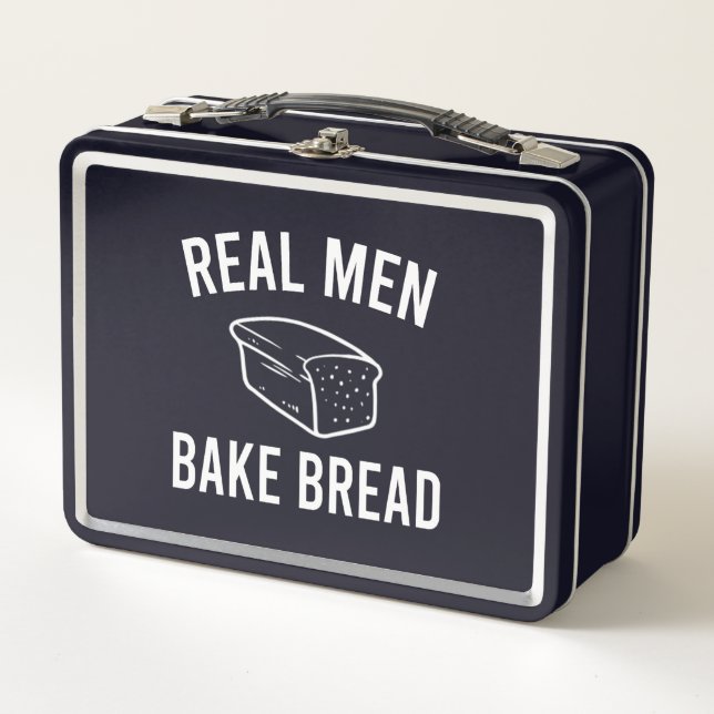 Real Men Bake Brot - Funny Baking Design Metall Brotdose (Vorderseite)