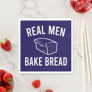 Real Men Bake Brot - Funny Baking Design Serviette