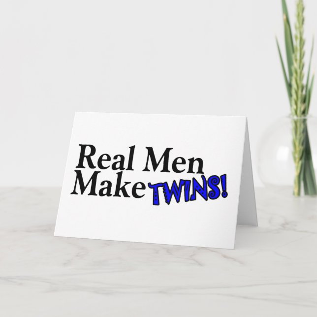 Real Men bilden Twins (B) Karte (Vorderseite)