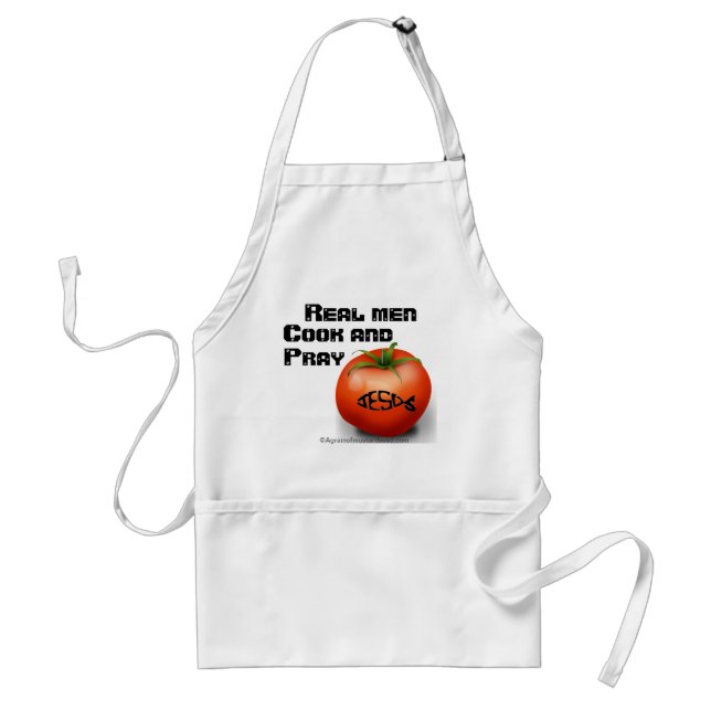 Real men cook pray and eat Customize it Schürze (Vorne)