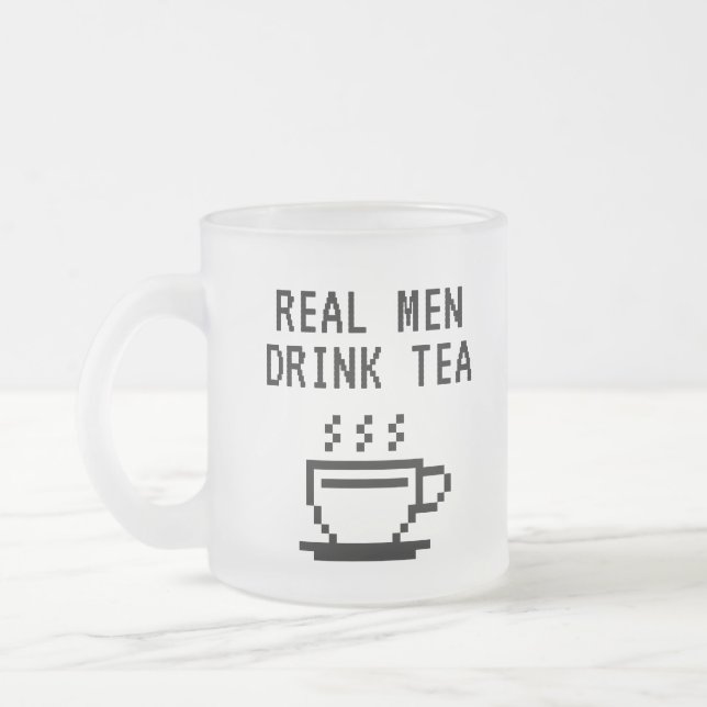 Real Men Drink Tee lustig Mattglastasse (Links)