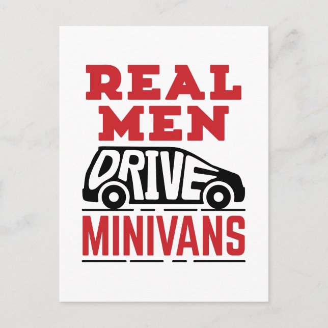Real Men Drive Minivans Postkarte (Vorderseite)
