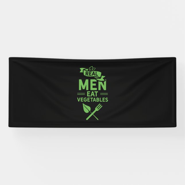 Real Men essen Gemüse Banner (Horizontal)
