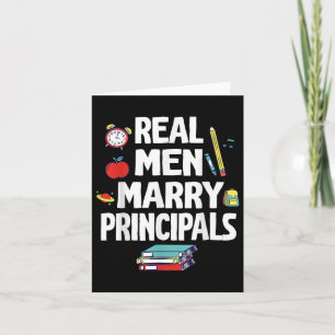 Real Men heiraten Principals Happy Wedding Verheir Karte