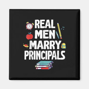 Real Men heiraten Principals Happy Wedding Verheir Magnet