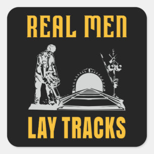 Real men legendäre Tracks Quadratischer Aufkleber