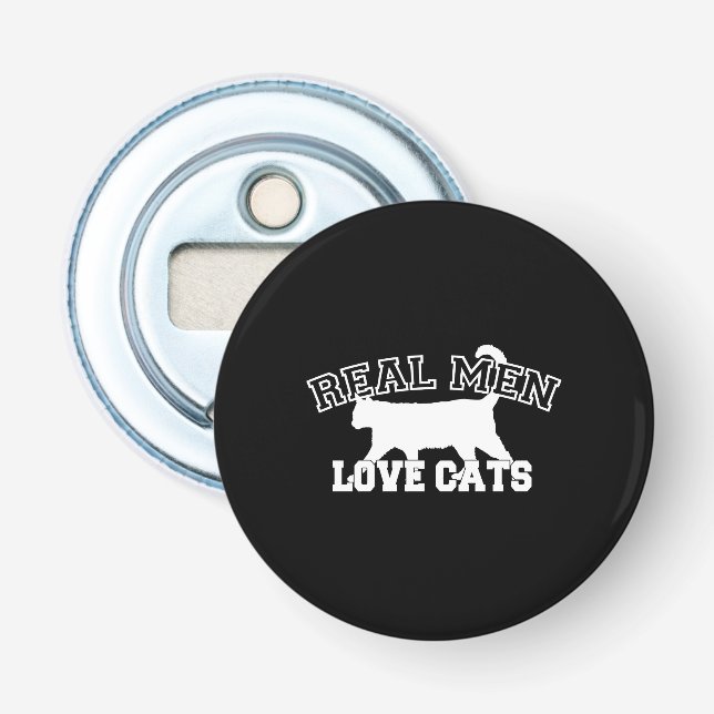 Real Men Liebe Cats Diese hier ist weiß Flaschenöffner (Vorderseite)