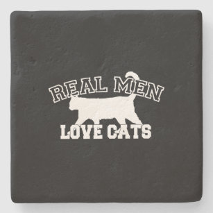 Real Men Liebe Cats Diese hier ist weiß Steinuntersetzer