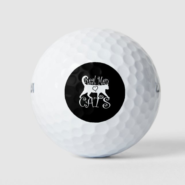 Real Men Liebe Cats Jazzy Style Golfball (Vorderseite)