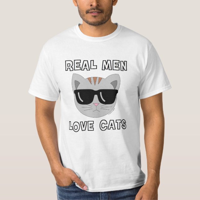 REAL MEN LIEBE CATS Typ KatzenT - Shirt (Vorderseite)