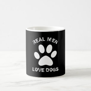 Real Men Liebe Hunde Benutzerdefinierter Text Pers Kaffeetasse