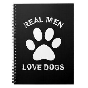 Real Men Liebe Hunde Benutzerdefinierter Text Pers Notizblock