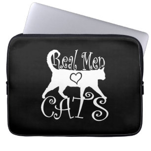 Real Men Liebe Katzen auf Black Laptopschutzhülle