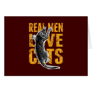 Real Men Liebe Katzen auf bordeauxrot
