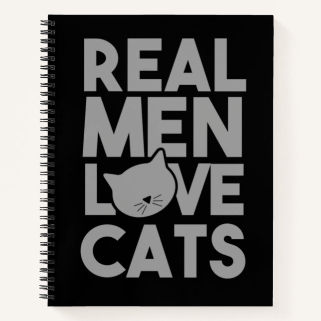 Real Men Liebe Katzen Notizbuch (Vorderseite)