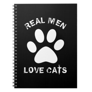 Real Men-Liebe Katzenbenutzerdefinierter Text Pers Notizblock