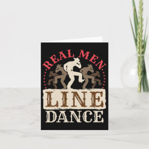 Real Men Line Tanz Shirt Country Western Tanz Karte