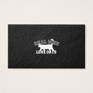 Real Men Love Cats Design graphique sur Décor Noir