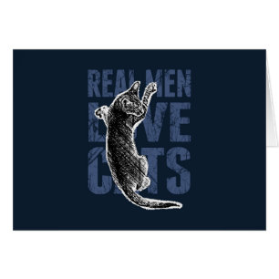 Real Men Love Chats sur acier bleu
