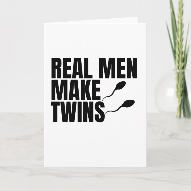 Real Men machen Twins Karte (Vorderseite)