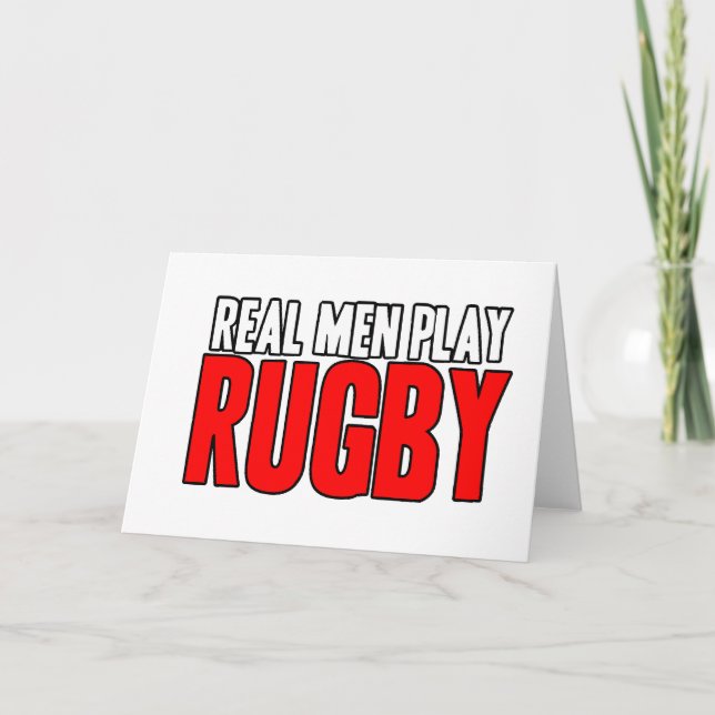 Real Men Play Rugby Karte (Vorderseite)