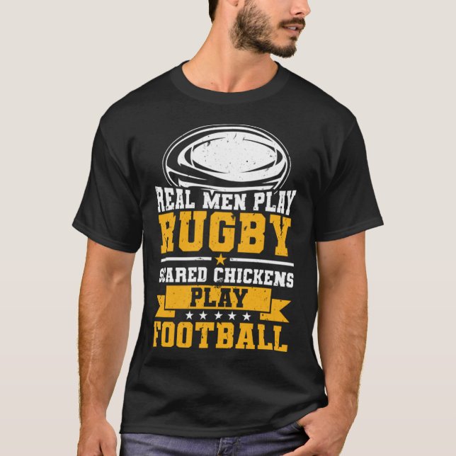 Real Men Play Rugby Rugby Spieler 2 T-Shirt (Vorderseite)