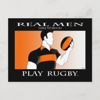 Real Men: Rugby Postkarte