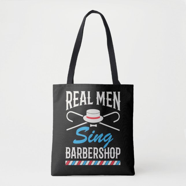 Real Men Sing Barbershop Quartett Sänger Tasche (Vorderseite)
