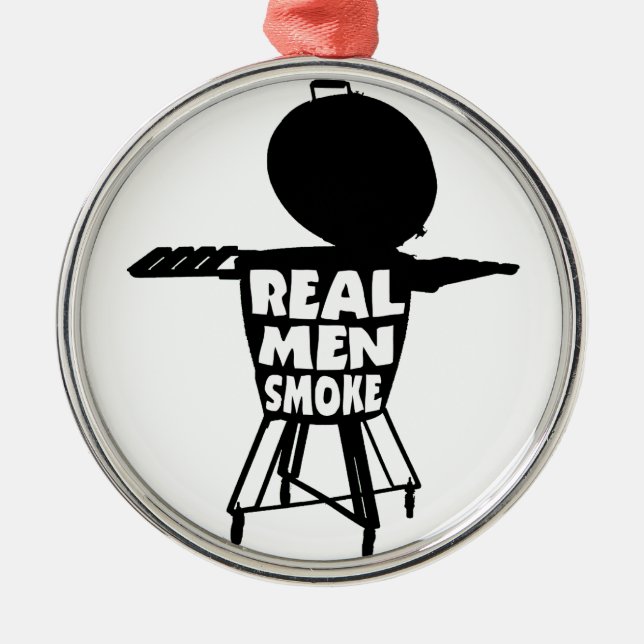 REAL MEN SMOKE ORNAMENT AUS METALL (Vorne)