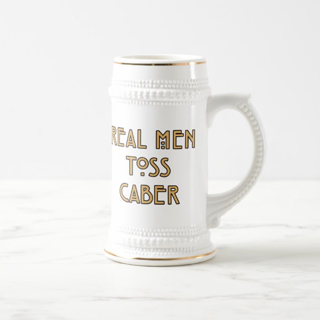 Real Men Toss Caber Bierglas (Rechts)