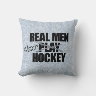Real Men Watch Hockey Throw Kissen