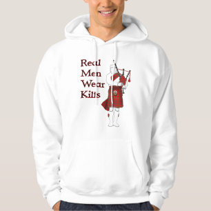 Real Men Wear Kilts Funny Scottish Hoodie