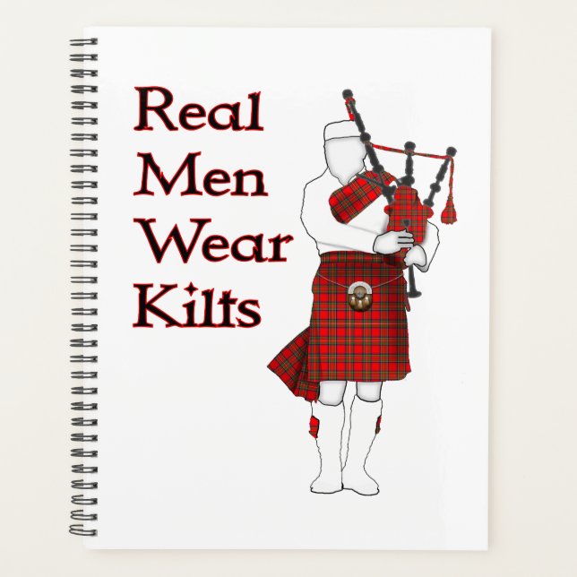 Real Men Wear Kilts Funny Scottish Planer (Vorderseite)