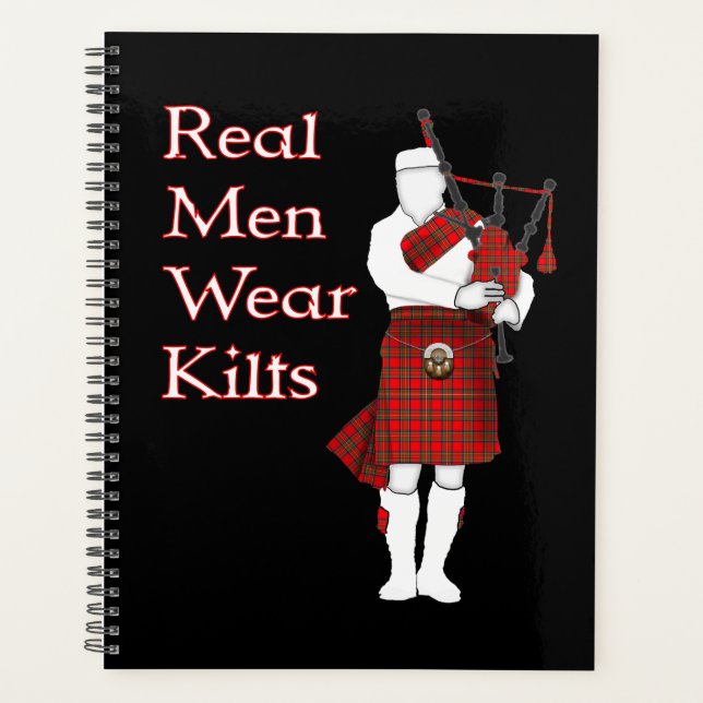 Real Men Wear Kilts Funny Scottish Planer (Vorderseite)