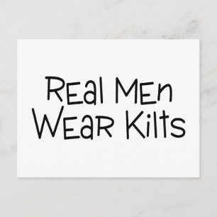 Real Men Wear Kilts Postkarte