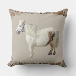 Real Mini Pony Mini WHITE HORSE kleines Tier Kissen
