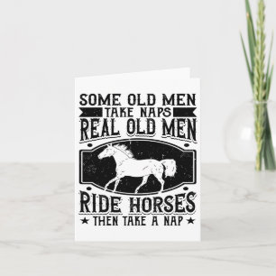 Real Old Men Reiten Pferde Racing E Karte