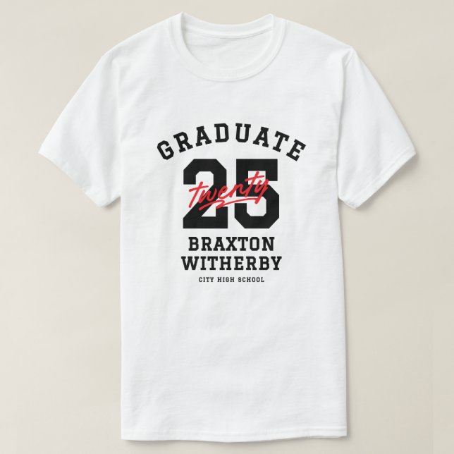 Real Ones Graduate No Cap Custom Abschluss T-Shirt (Design vorne)