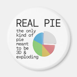 Real Pie - die einzige Art von Kuchen, die für 3D  Magnet