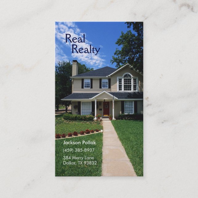 Real Realty Business Cards Visitenkarte (Vorderseite)