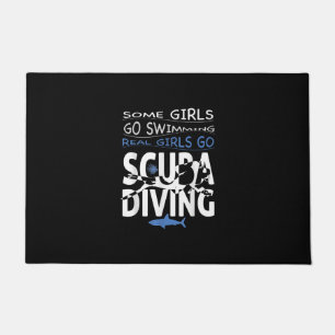 Real Scuba Diving Girl I Go Schwimmen Funny Gift Fußmatte