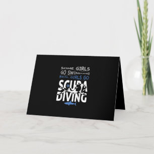 Real Scuba Diving Girl I Go Schwimmen Funny Gift Karte