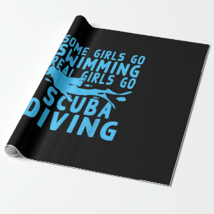 Real Scuba Diving Girls einiges schwimmen Geschenkpapier