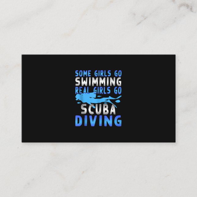Real Scuba Diving Girls Einiges zum Schwimmen Visitenkarte (Vorderseite)