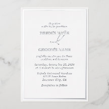 Real Silver Foil Moderne White & Silver Wedding