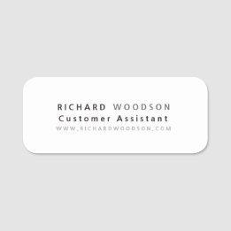 Real Simple Minimalistisch White    Business Namensschild