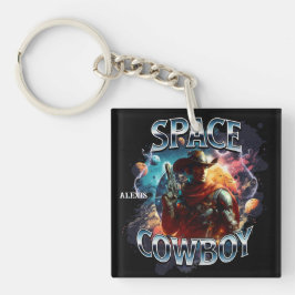 Real Space Cowboy im Weltraum Schlüsselanhänger